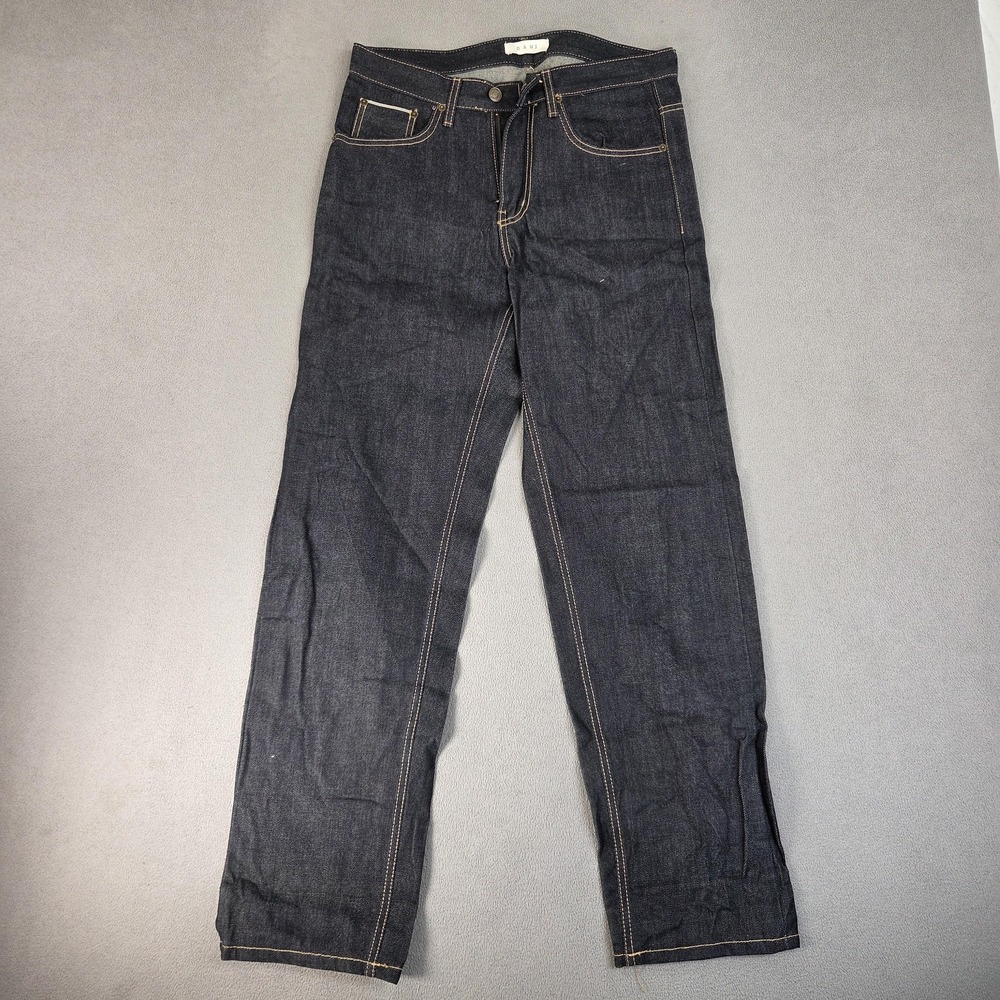 DAMS Jeans Womens Medium 30x30 Dark Wash Straight Leg Raw Denim‎ Blue Casual